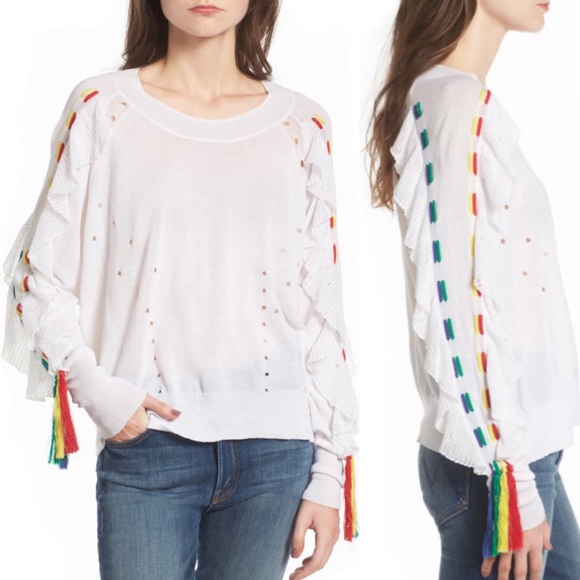 Wildfox Sweaters - NEW Wildfox Diez Ruffle tassel sweater